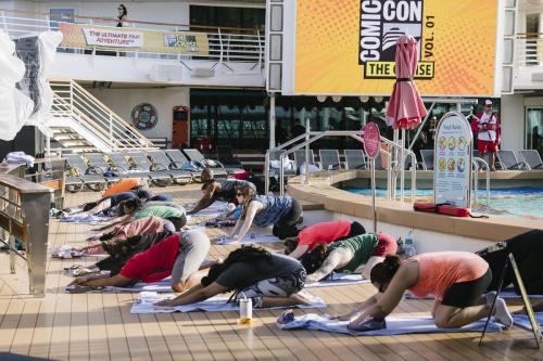 Morning Yoga with Rekha Sharma & Cruise Director Ashley